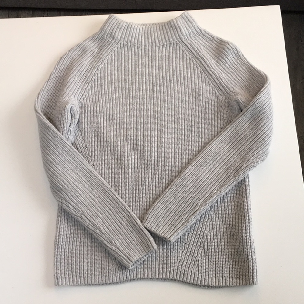 High-Neck Grey Sweater